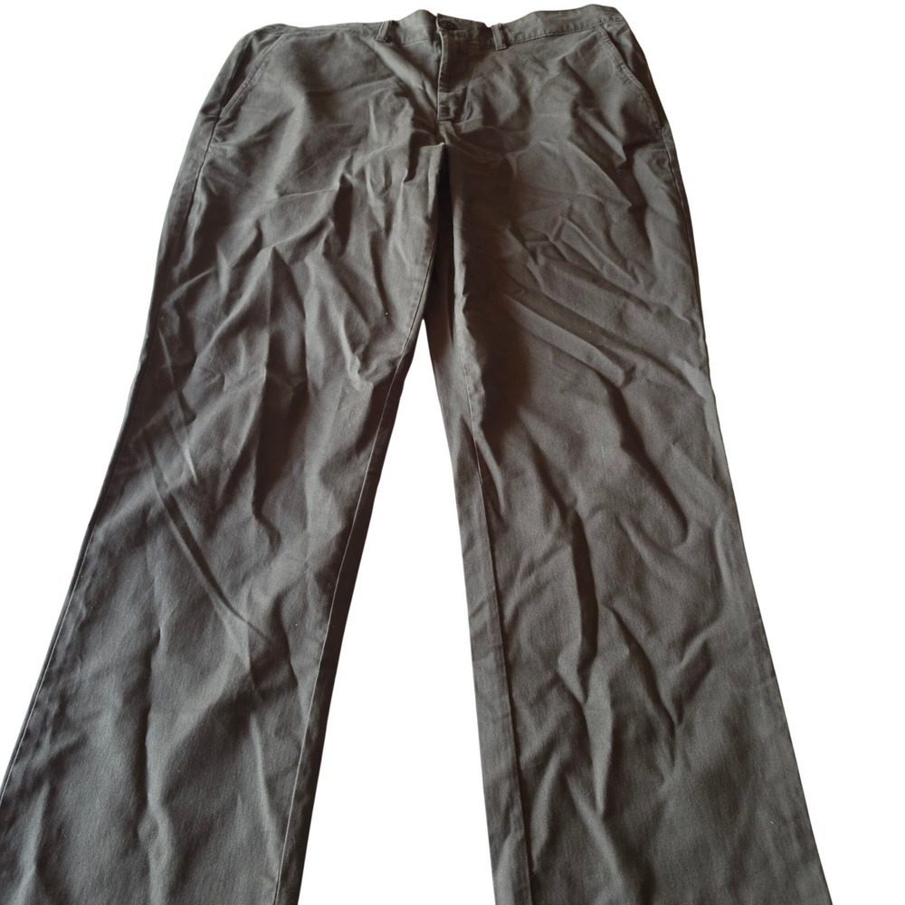 LL Bean Mens Standard Fit Chino Pants Olive Green 36x34 Item 503736
